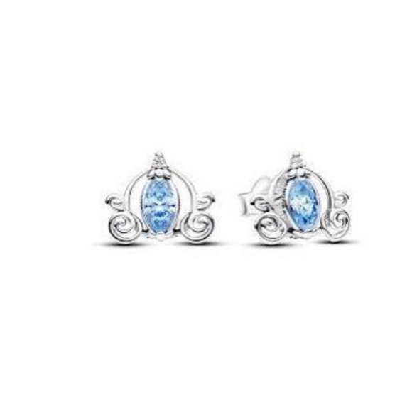 Pandora Disney Cinderella's Carriage Stud Earrings - Picture 1 of 7